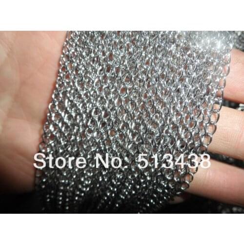 Free ship! 100 meters fashion Stainless Steel 3.5mm link chain.jewelry finding DIY necklace bracelet in Bulk