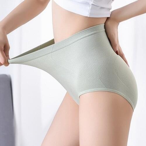 Seamless Elastic Women Underwear Postpartum Recovery High Waist Panties Breathable Comfortable Briefs