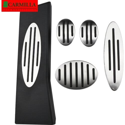 Carmilla Gas Fuel Clutch Brake Foot Rest Pedal Pads Cover for Mini Cooper One Hatch Hardtop Countryman JCW R56 R60 R61 F54 F55
