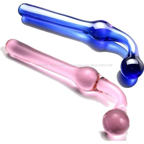 CW0206 G Spot Vaginal Dildo Double End Glass 19cm for Beginner