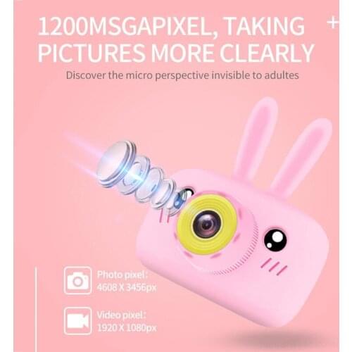 Children Kids Camera Educational Toys for Baby Gift Mini Digital Camera 1080P Projection Video Camera with 2 Inch Display Screen