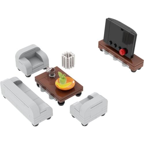 Sofa TV Table Living Room Compatible Major Brand Toys Building Block Classic Collections Assembled Brick Handmade Design