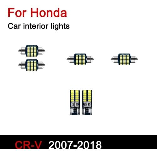 For Honda CR-V 2007-2018 Car LED Bulbs Interior lights Licence plate lights Rear Dome light Car interior lights Accessories CR-V