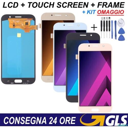 For Samsung Galaxy A7 2017 A720 A720F A720M LCDs Touch Screen Digitizer Assembly LCD Replacement Super AMOLED Display