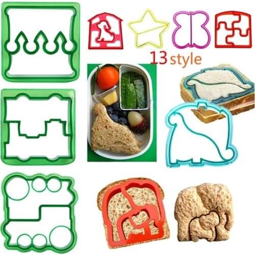 Bread Mould Cutter DIY Creative Cute Star Animals Shape Sandwich Toast Cookie Plastic Mold Breakfast Cutting Baking Tools Decor