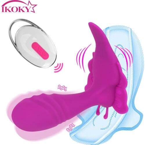IKOKY Wearable Panties Vibrator Clitoris Stimulator Sex Toys for Women Adult Toy 10 Speed Wireless Remote Control Dildo Vibrator