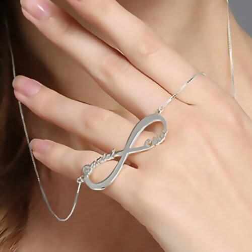 Customized Stainless Steel Infinity Name Layer Necklaces for Women Personalized Custom Fashion Heart Pendant Necklace Jewelry