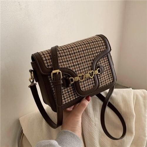 Plaid ladies shoulder bag 2021 new sequin design built-in zipper bag comfortable shoulder strap party girl shopping messenger ba