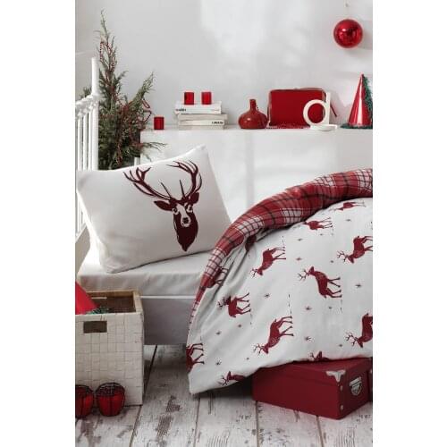 2020 Bedding Set With Pillowcase Duvet Cover Sets Bed Linen Sheet Red&White Deer Double Queen Size Quilt Covers Bedclothes