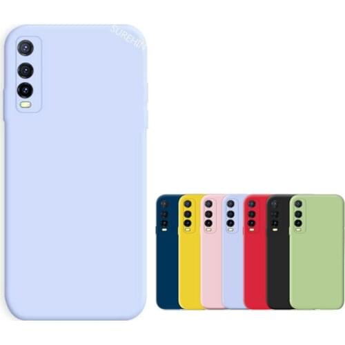 Nice Soft Case For VIVO Y20S Cover Black Purple Red Blue Pink Green Yellow Full Protective Skin Soft Cover For VIVO Y20S Case