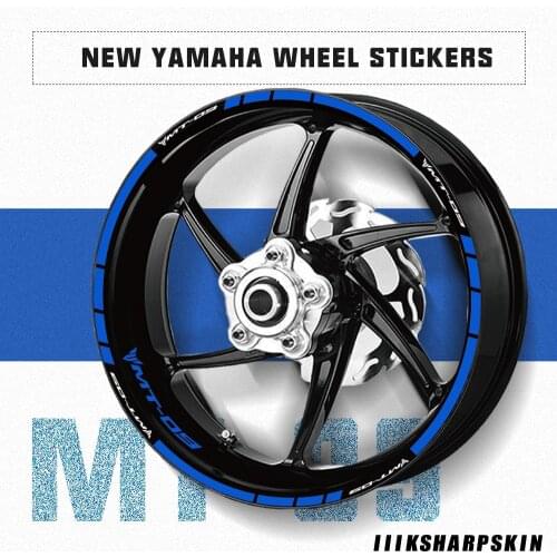 KSHARPSKIN Reflective wheel set motorcycle sticker rim decoration super mucous membrane for Yamaha MT-09 mt09 mt 09