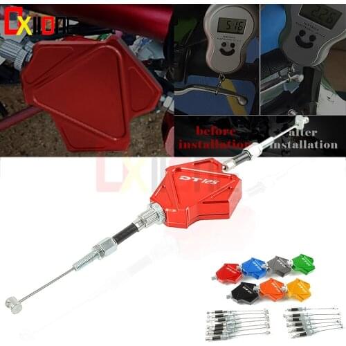 Motorcycle CNC Aluminum Stunt Clutch Easy pull Cable System For Yamaha DT125 DT 125 1987 1988 1989 1990 1991 1992 1993 1994-2005