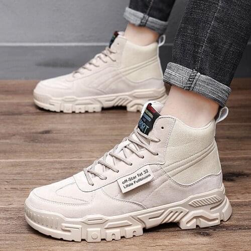 Mens shoes, high top shoes, sports shoes, sneakers, ins tide shoes, casual sports shoes, tooling shoes