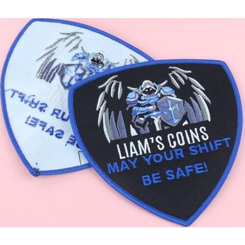 Punk Game warrior character Patch DIY Sew-on Embroidery Patches for Clothing Stickers Patch for T-shirt Applique Accessories