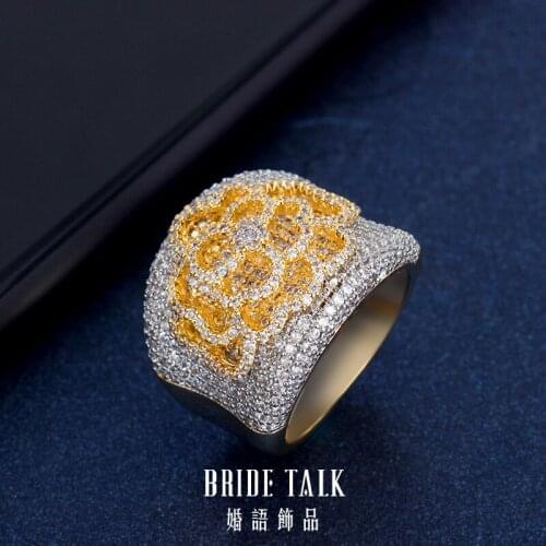 Bride Talk Hot Sale Women Finger Ring Cubic Zirconia Fashion Popular Bridal Rings Jewelry For Wedding Party Lady Accessories