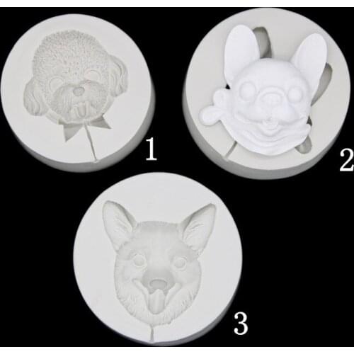 New dog lollipop silicone mold cake flip-flop car incense plaster swing piece mold