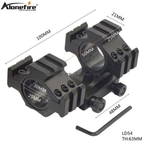 NEW 30mm connection three-sided pipe clamp, with rear extension integrated bracket dovetail mirror clamp aluminum alloy rail cl