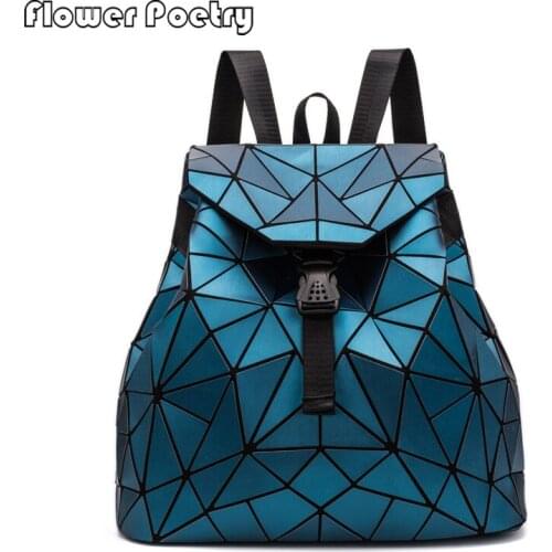 Matte High Quality Women Backpack Casual Large Capacity Leather Female Backpacks New Geometric Design Girl Travel Bag Mochilas