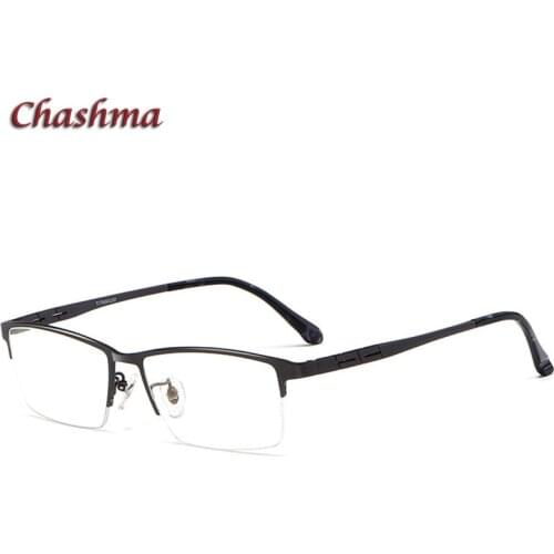 Classic Super Quality Pure Titanium Men Ultra Light Optical Spectacles Gold Frame Semi Rim Eyeglasses