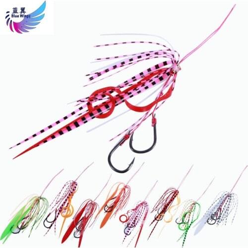 1pcs FIshing Lure Inchiku Jigs Snapper Grouper Kingfish Saltwater Artificial Bait JigHead Octopus Skirt Assist Hook PESCA