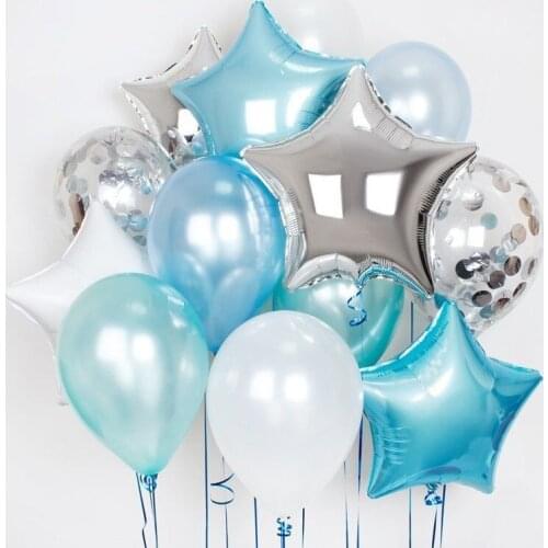 10pcs 10inch golden silver confetti balloons 18inch aluminum foil stars balloons wedding decoration birthday party balloons toys