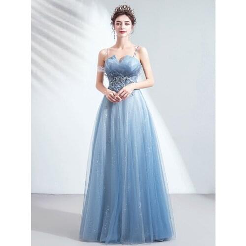 Queens Style Blue Bride Wedding Salute Dinner Annual Meeting Bridesmaids