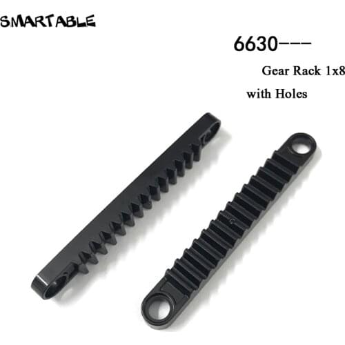 Smartable MOC Technic Gear Rack 1x8 with Holes Building Block Parts set DIY Toys Compatible technic 6630 10pcs/lot gift