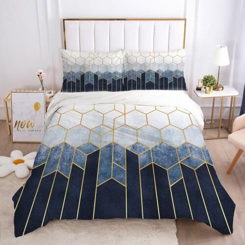 Modern Quilt/Comforter/Blanket Case Pillowcase with Zipper Duvet Cover Set Bedding Sets 3D King Queen Twin Size Bed Linens