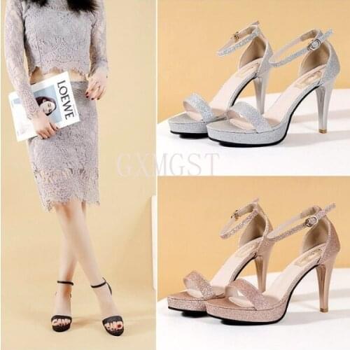 Fashion Platform Super High Heels Women Pumps Shoes Women Summer Thin Heels Peep Toe Wedding Party Shoes for Women Sandals 2021