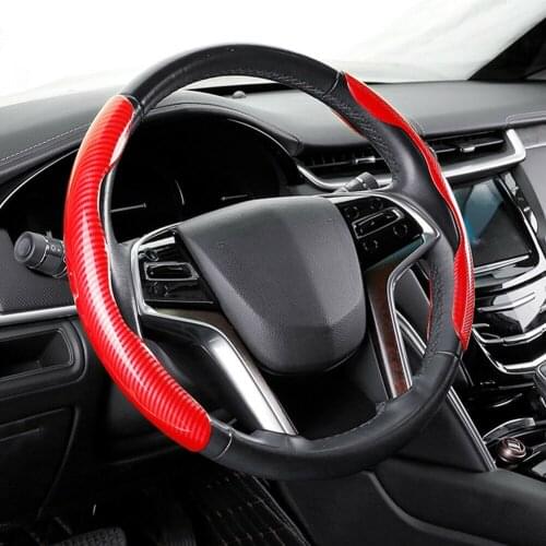 Carbon Fiber Look Universal Car Steering Wheel Booster Cover Non-Slip Interior Accessories Steering Covers