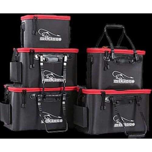 WALK FISH High Quality 30/35/40/45/50cm Outdoor EVA Bucket Folding Bucket Portable Camping Hiking Bucket Fishing Bags