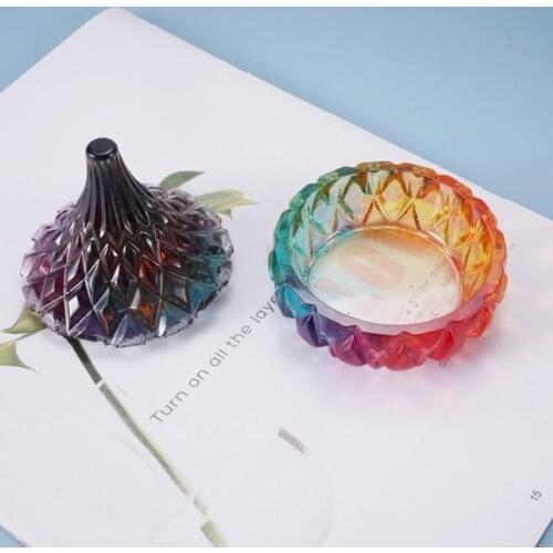 1 Set Crystal Epoxy Resin Mold Storage Box Casting Silicone Mould DIY Crafts Container Jewelry Decorations Making Tools