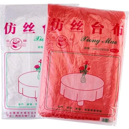 3pack Plastic Disposable Tablecloth Party Wedding hotel dining table Environmentally Round desk Cloth Decor Festive Supplies