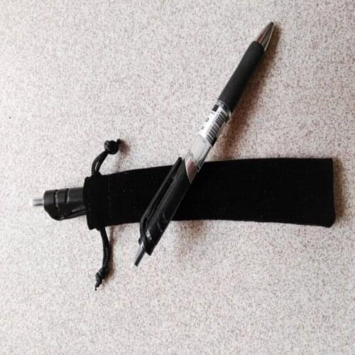 Free shipping 50pcs/lot pen gift pouch 3.5*17cm Black velvet pen bag cheap drawstring bag velvet jewelry bag wholesale for pen