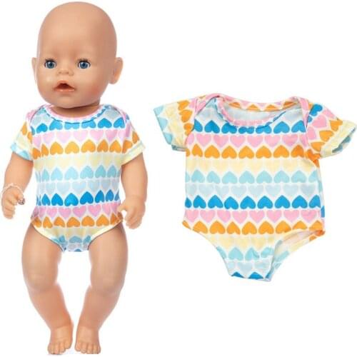 43cm Baby Doll Summer Strap Shirt Hat for 40cm Doll Clothes Children Girl Toys Oufits