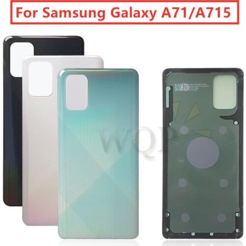 For Samsung Galaxy A71 Battery Back Cover Rear Door Housing Side Key For Galaxy A715 Replacement Repair Spare Parts