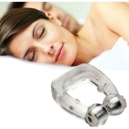 Hot Sale Silicone Magnetic Anti Snore Stop Snoring Nose Clip Sleep Tray Sleeping Aid Apnea Guard Night Device with Case