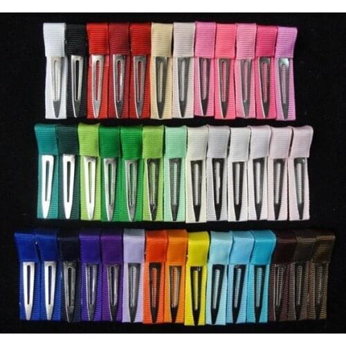 Ribbon Hair clips Hairgrips Lined Hair Clips Double Pronged Alligator Clips,1000pcs/bag