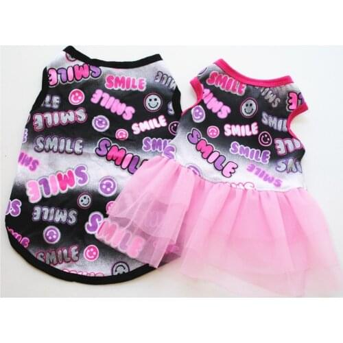 Summer Dog Dress Pet Dog Clothes for Small Dog Wedding Dress Skirt Puppy Clothing Spring Fashion Cotton Pet Clothes XS-L