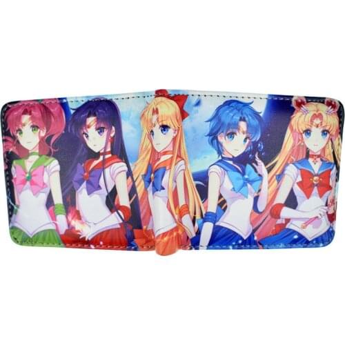 Hot Sell Japanese Anime Cartoon Sailor Crystal Wallet Short Purse With Card Holder Coin Pocket