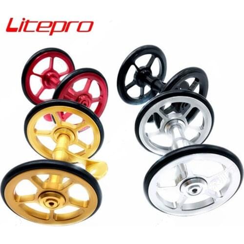 Litepro For Brompton Mudguard Double Wheel 65mm O-Ring Folding Bike Rear Fender Mudguard Easywheel Aluminum Alloy
