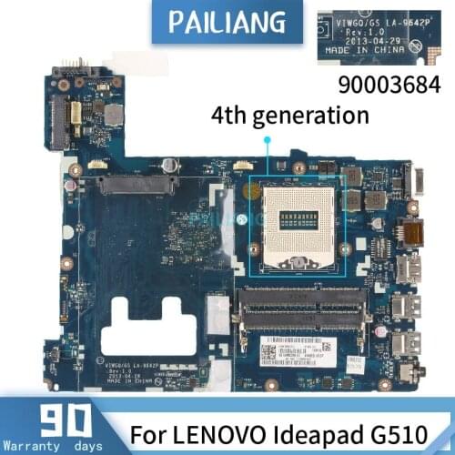 90003684 For LENOVO Ideapad G510 LA-9642P SR17D Mainboard Laptop motherboard tested OK