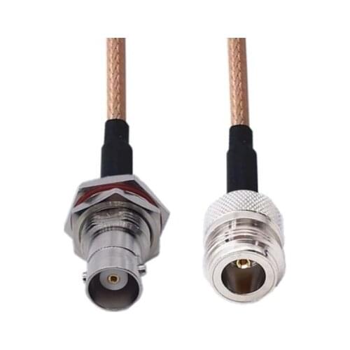 N Female to BNC Female Bulkhead Connector Pigtail Jumper RG316 Cable 50 ohm