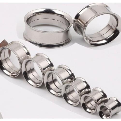 Wholesales 72pcs/lot Mix 9 Size Internally Threaded Flesh Tunnel Gauge Ear Expander Plug Body Jewelry
