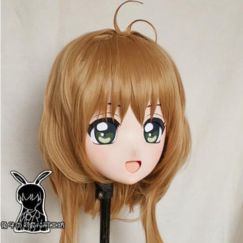 RB652)Quality Handmade Female/Girl Resin 3/4 Head Japanese Anime Cartoon Character Cosplay KINOMOTO SAKURA Kigurumi Mask