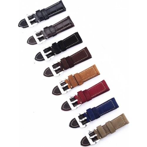 1PCS 22MM 24MM 26MM genuine cow leather Watch band watch strap man watch straps 8 colors available-0017WS