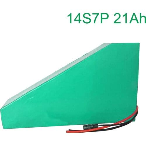 With 5A charger 52V 21Ah 14S7P 18650 Li-ion Battery Pack E-Bike Ebike electric bicycle 265*250*180*70*70*45mm
