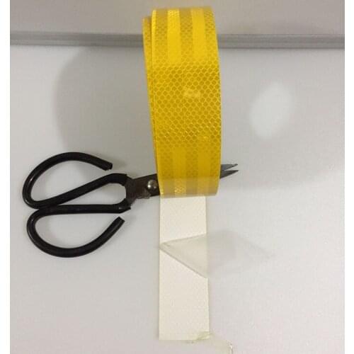 5CM PET Self-Adhesive Super Reflective Warning Safety Tape Truck Road Traffic Floor Wall Furniture Decoration Film