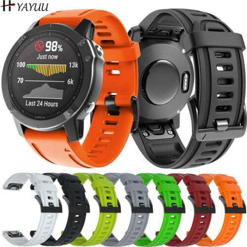 YAYUU Silicone Watch Band For Garmin Fenix 6S Watch Band 20mm Sport Watch Strap for Fenix 5S /5S Plus/Fenix 6S Pro Smartwatch
