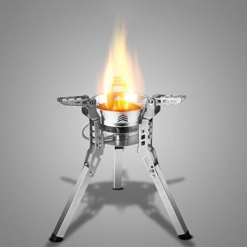 Camping Folding Protable Stove Outdoor Gas Burner Tourist Cooking Hike Picnic Equipment High Power Large Support Barbecue Shelf